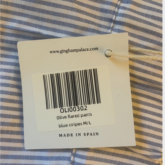 Gingham Palace Flared Pants - blue stripes - Picture 10 of 11